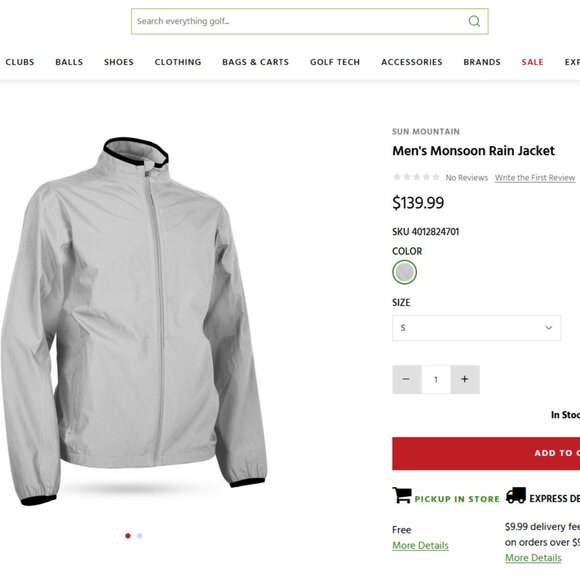 SUN MOUNTAIN Men's Monsoon Rain Jacket (NEW) - Picture 2 of 7